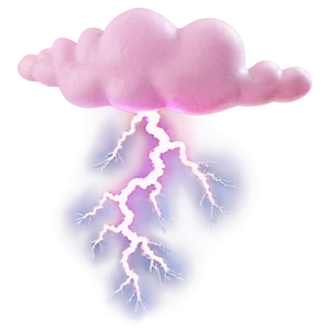Pink Cloud With Lightning PNG Voy PNG