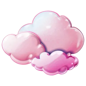 Pink Cloud With Moon Png 06252024 PNG image