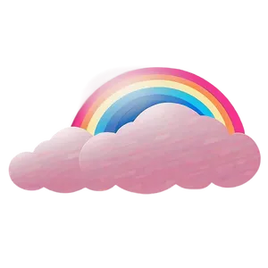 Pink Cloud With Rainbow Png 29 PNG image