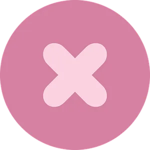 Pink Cross Circle Icon PNG image
