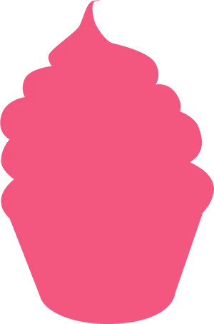 Pink Cupcake Silhouette PNG