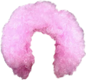 Pink Curly Afro Wig PNG image