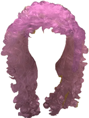 Pink Curly Wig Silhouette PNG image