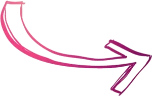 Pink Curved Arrow Graphic PNG image