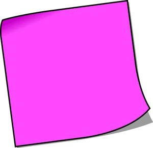 Pink Curved Sticky Note PNG image