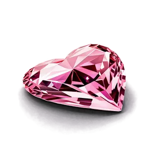 Pink Diamond Heart Elegance PNG Cid PNG