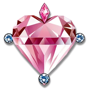 Pink Diamond Heart Love Emblem Png 06282024 PNG image