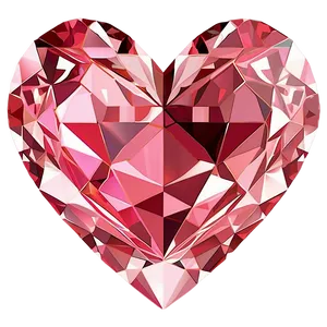 Pink Diamond Heart Love Emblem Png 41 PNG image