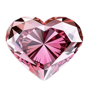 Pink Diamond Heart Splendor PNG 37