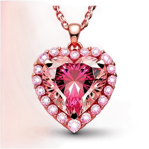 Pink Diamond Heart Splendor PNG Dkm