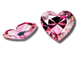 Pink Diamond Heart Splendor PNG Pwy