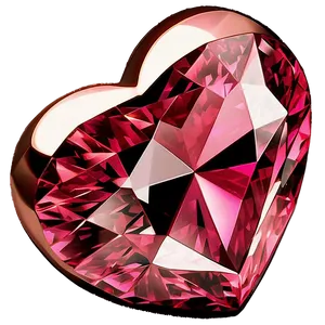 Pink Diamond Heart Treasure PNG 86