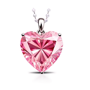 Pink Diamond Heart Treasure PNG Lgq