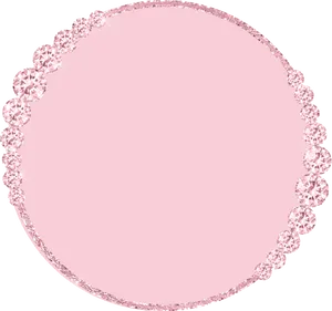 Pink Diamond Round Frame PNG image