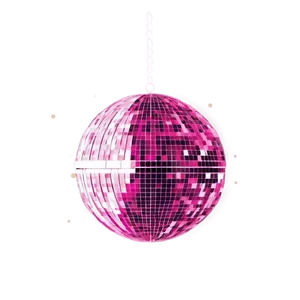 Pink Disco Ball Sparkle PNG image
