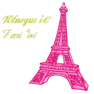 Pink Eiffel Tower Art Png Nnw4 PNG image