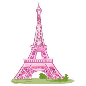 Pink Eiffel Tower PNG Knk