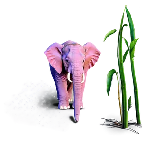 Pink Elephant B PNG image