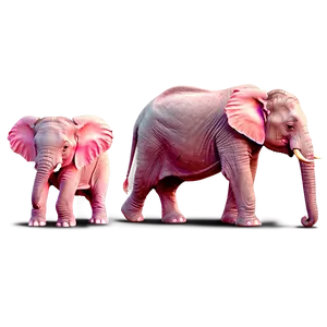 Pink Elephant Family PNG Xuy29