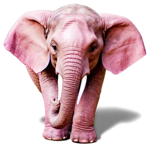 Pink Elephant Making Friends PNG Cpt34 PNG