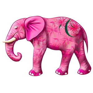 Pink Elephant Transparent Background Png 06292024 PNG image