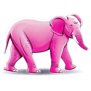 Pink Elephant Vector Art Png 06292024 PNG image