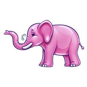 Pink Elephant With Ice Cream PNG 06292024