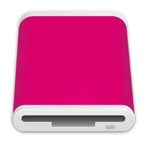 Pink External Hard Drive Icon PNG image