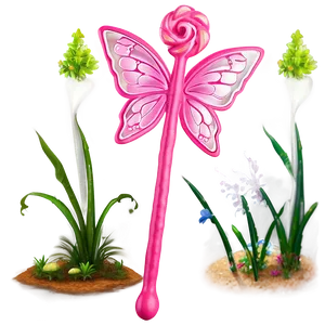 Pink Fairy Wand Png 06292024 PNG image