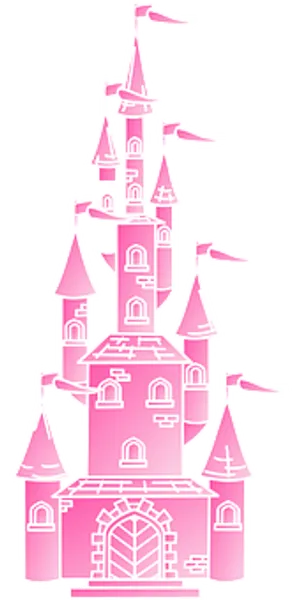 Pink Fantasy Castle Illustration PNG image