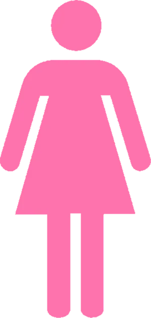 Pink Female Restroom Sign PNG image