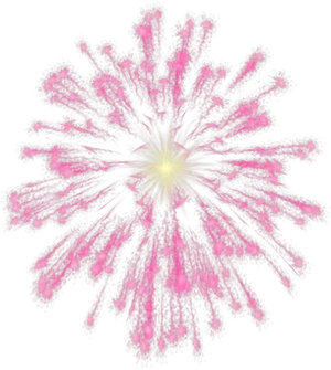 Pink Firework Explosion Clipart PNG image