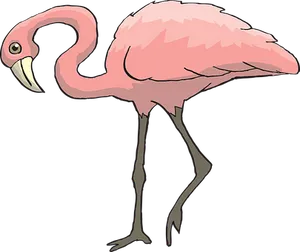 Pink Flamingo Cartoon