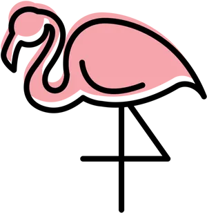 Pink Flamingo Icon PNG image