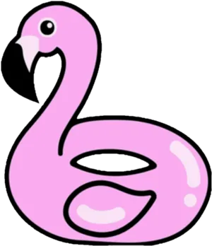 Pink Flamingo Pool Float Illustration PNG image