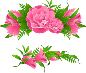 Pink_ Floral_ Arrangement_ Vector