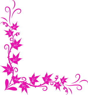 Pink_ Floral_ Border_ Design PNG image
