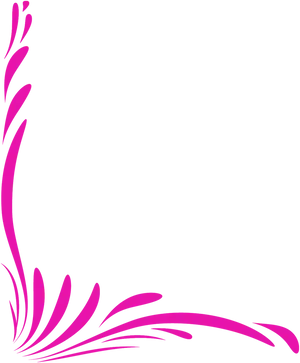 Pink Floral Corner Design PNG image