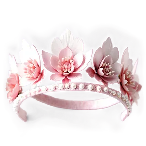 Pink Floral Crown PNG Fis50