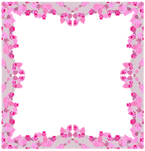 Pink Floral Decorative Frame