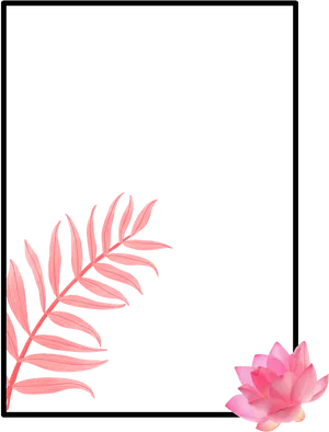 Pink Floral Element Black Background PNG image