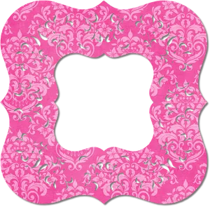 Pink Floral Frame Design PNG image
