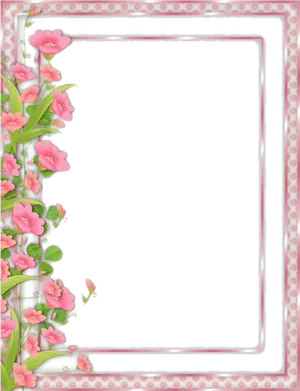 Pink Floral Frame Template