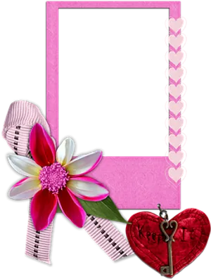 Pink Floral Love Frame