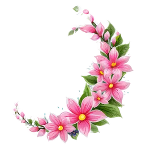 Pink Floral Swirl PNG Jiq PNG