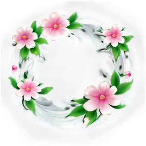 Pink Floral Swirl PNG Qxp88 PNG