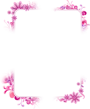 Pink Floral Vector Corner Designs PNG image