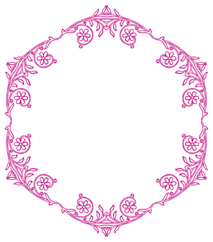 Pink Floral Wreath Vector PNG image