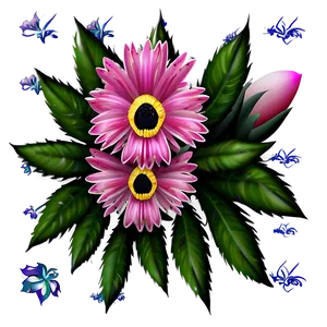 Pink Flower Border PNG 05242024 PNG