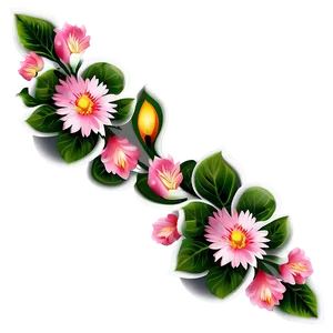 Pink Flower Border PNG Wvf PNG